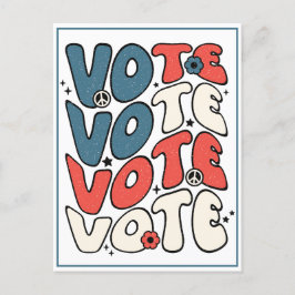 Vykort till väljarna Retro Red, White och Blue