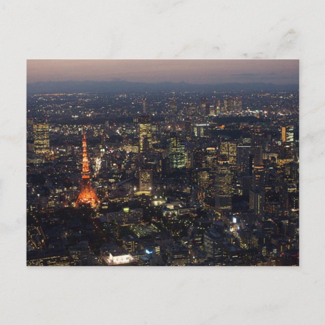 vykort Tokyo Torn i Tokyo, Japan (Framsida)