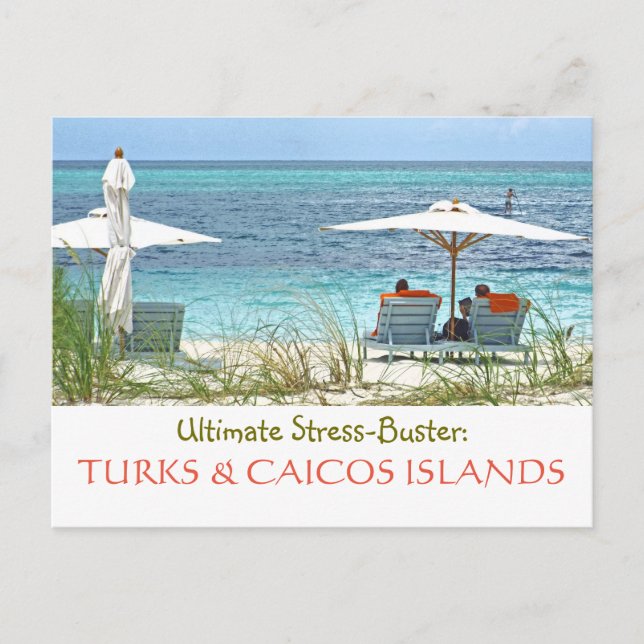 vykort, TURKS & CAICOS:  ULTIMAT STRESS-BUSTER Vykort (Framsida)