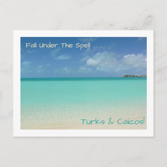  vykort/TURKS OCH CAICOS / "FALL UNDER STAVNING" Vykort (Framsida)