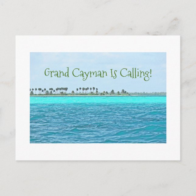 vykort/TURQUOISE VATTEN OF GRAND CAYMAN IS CALLIN Vykort (Framsida)