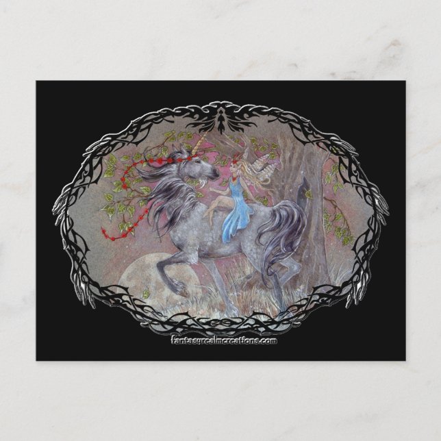 vykort - Unicorn Valentine (Framsida)