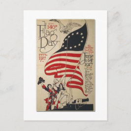 vykort - USA flagga-dagen