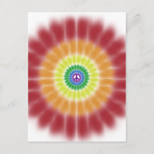 Vykort, Utbrott av Fredsteckenet Tie Dye Rainbow Vykort
