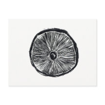 vykort - Utskrift av svamplokal Lino