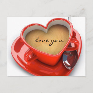 vykort valentin dag, kaffe, kärlek