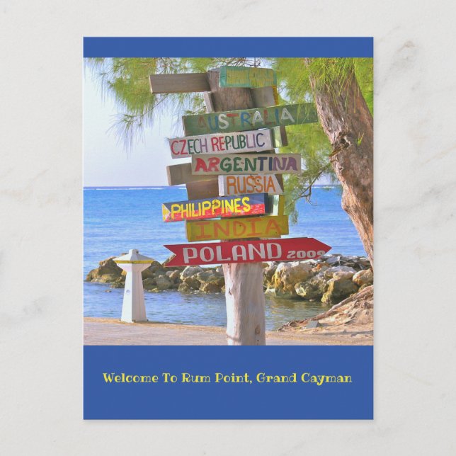 vykort/Välkommen till Rum Point, Grand Cayman Vykort (Framsida)