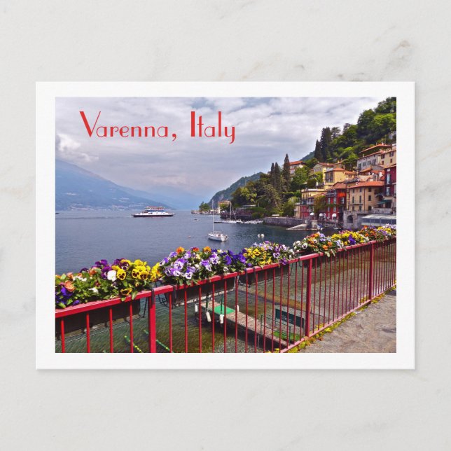 vykort/VARENNA, ITALIEN/FLÖDESBEDECKED PROMENDADE Vykort (Framsida)