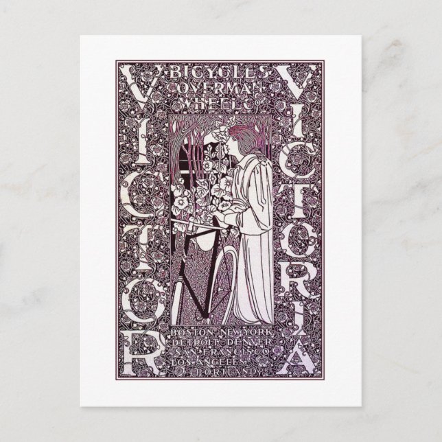 vykort: Victor, Victoria Bicycles - Will Bradley Vykort (Framsida)