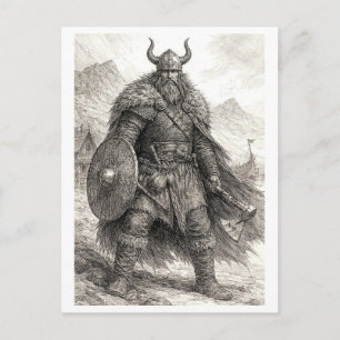 Vykort. Vikingkrigare Vykort