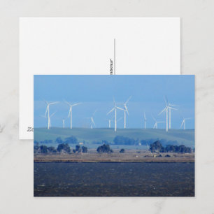 Vykort - Vindkraftspark på Delta