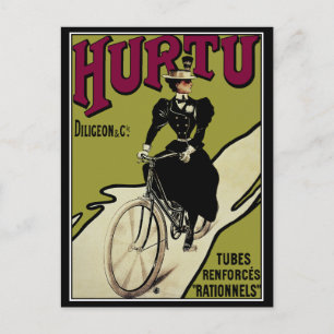 vykort: Vintage Bicycle Ad för Hurtu Bicycles Vykort