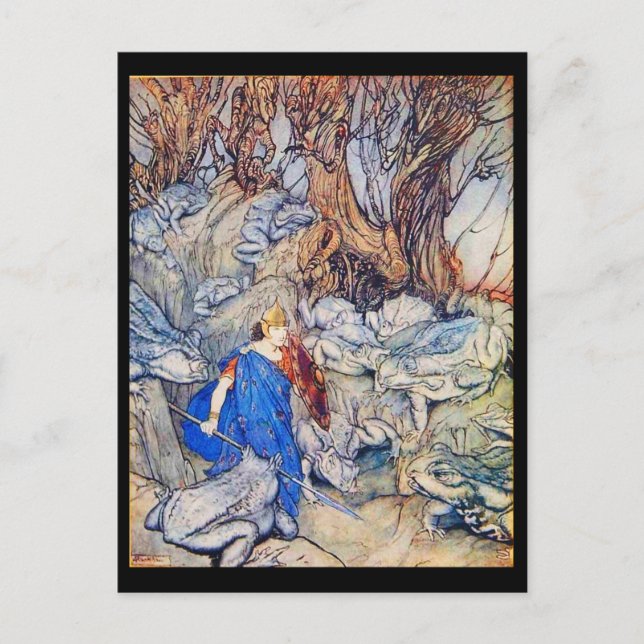 vykort-Vintage Illustration-Rackham 34 Vykort (Framsida)