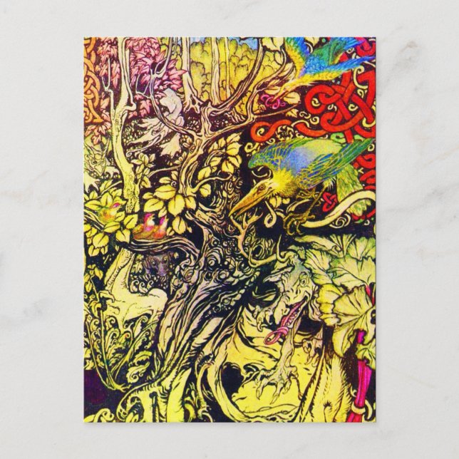 vykort-Vintage Illustration-Rackham 40 Vykort (Framsida)