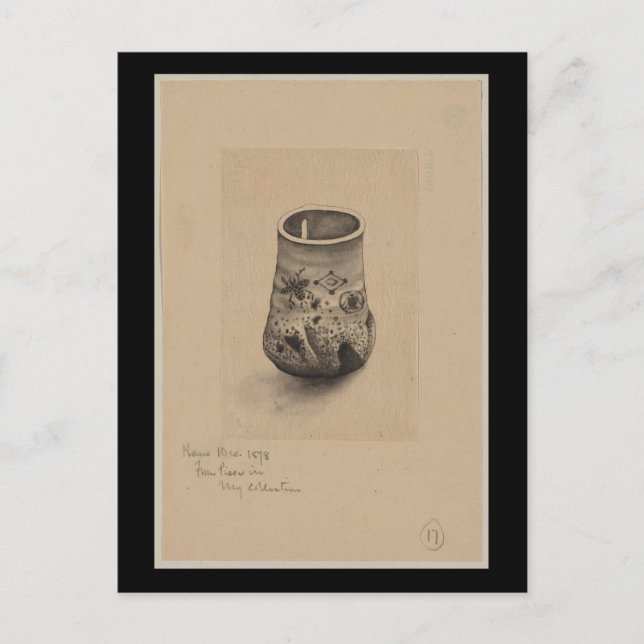 Vykort-Vintage japansk Art-Vas Vykort (Framsida)