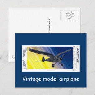 Vykort - Vintage modellflygplan - Spook