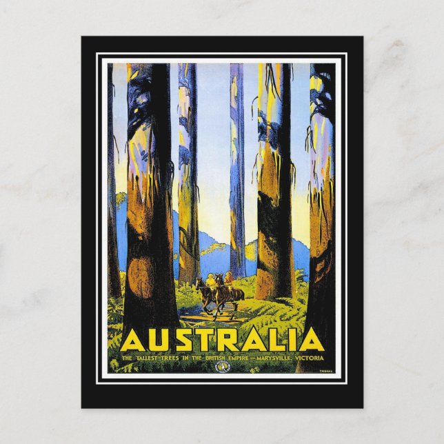 Vykort Vintage Resa Australien (Framsida)