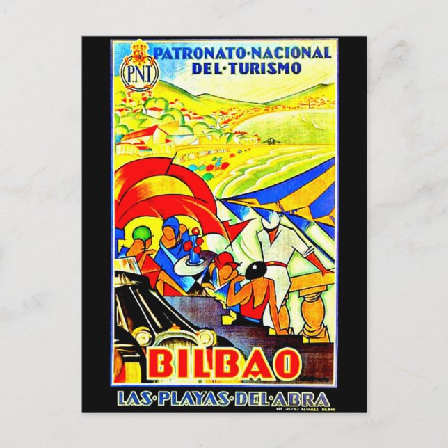 vykort-Vintage resor-Bilbao Vykort (Framsida)