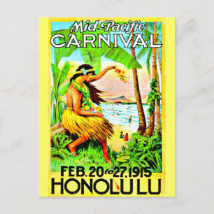 vykort-Vintage resor-Honolulu Vykort