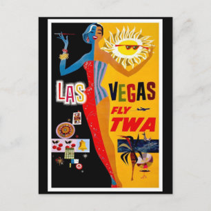 vykort-Vintage resor-Las Vegas Vykort