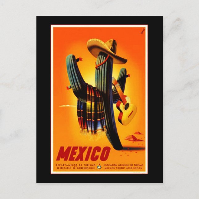 vykort-Vintage resor-Mexiko Vykort (Framsida)
