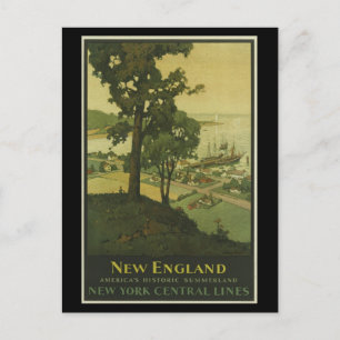 vykort-Vintage resor-New England Vykort