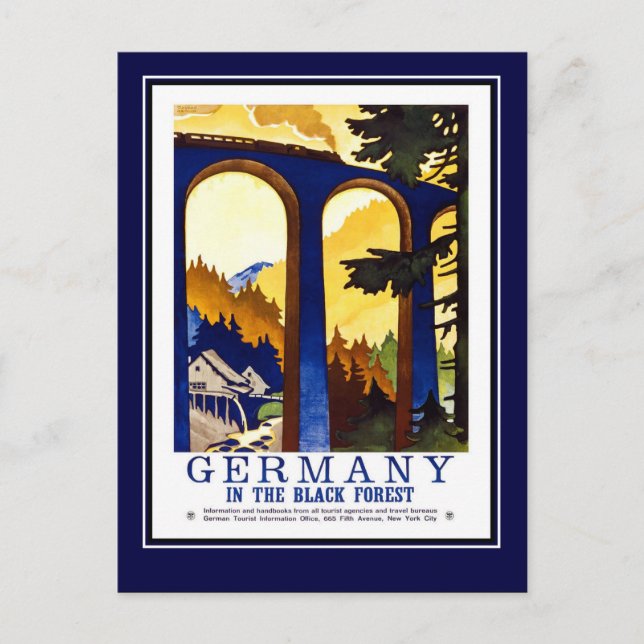 Vykort Vintage resor Tyskland (Framsida)