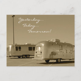 Vykort Vintage Retro Husvagn Landsvägstripptur