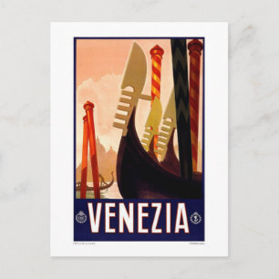 Vykort-Vintage-Venezia, Italien Vykort