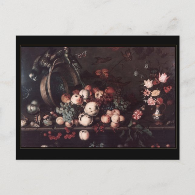 Vykort Vintagekonst Stilleben Blommor (Framsida)