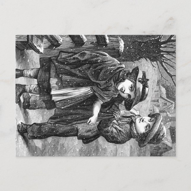 Vykort - vintagevinterplats (Framsida)