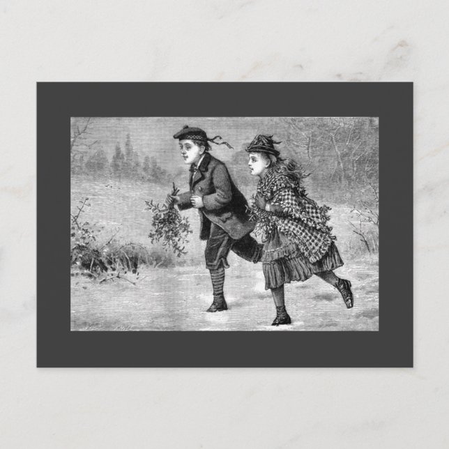 Vykort - vinterplatssvart & vit (Framsida)