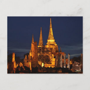 vykort Wat Phra Si in Ayutthaya Thailand