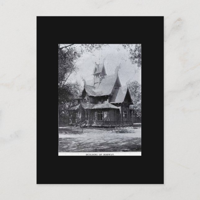 Vykort-World's Fair-Buidling of Norge Vykort (Framsida)