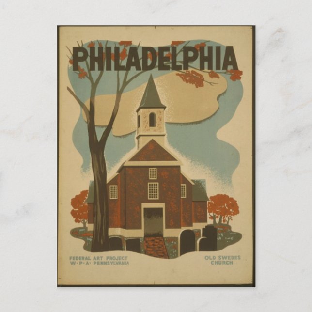 vykort-WPA-Philadelphia Vykort (Framsida)