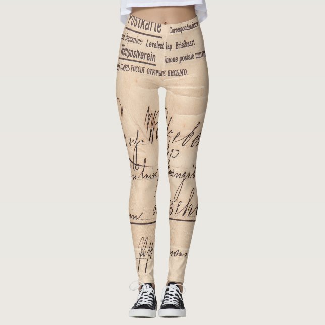 Vykortdamasker Leggings (Framsida)