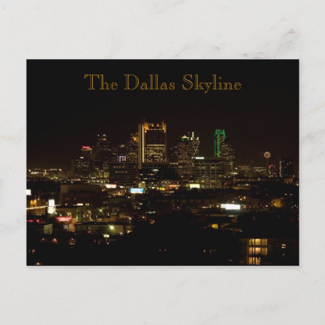 vykortet Dallas Skyline Vykort (Framsida)