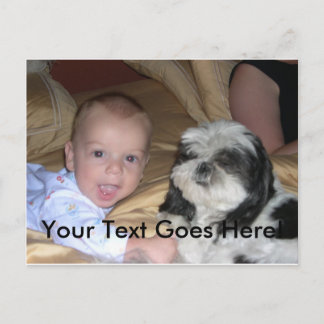 Vykortet med anpassningsbar avbildar och text vykort