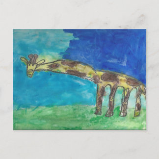 vykortet Shy Giraffe Vykort