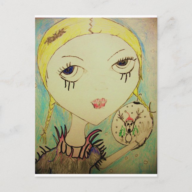 VykortjulPrincess Zombie Helg Vykort (Framsida)