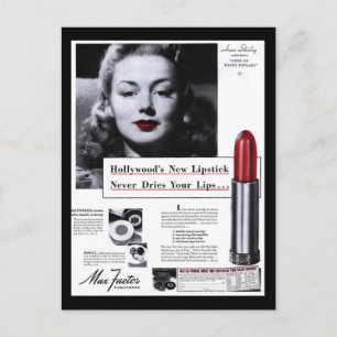 Vykortsannonsering med Lipstick-Vintage Vykort