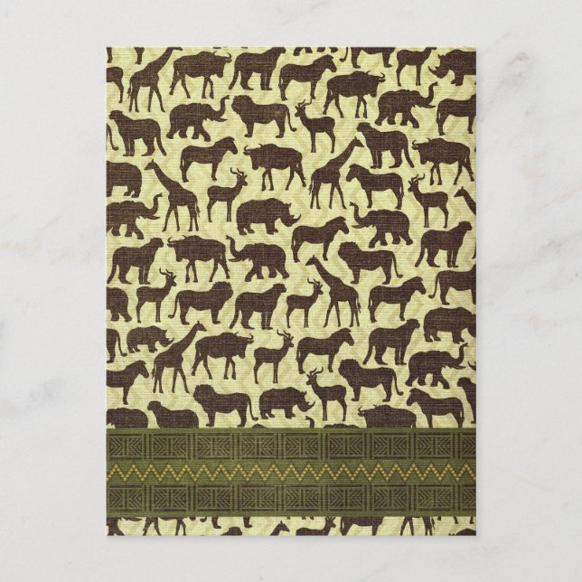 Vykortsdjur av Afrika Vykort (Framsida)