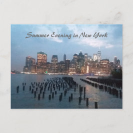 Vykortsfoto från sommarafton i New York Vykort