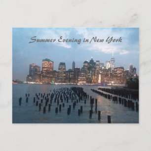 Vykortsfoto från sommarafton i New York Vykort