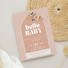 Vykortsinbjudan,Hej Baby, Modern babyvisningsprogr Vykort