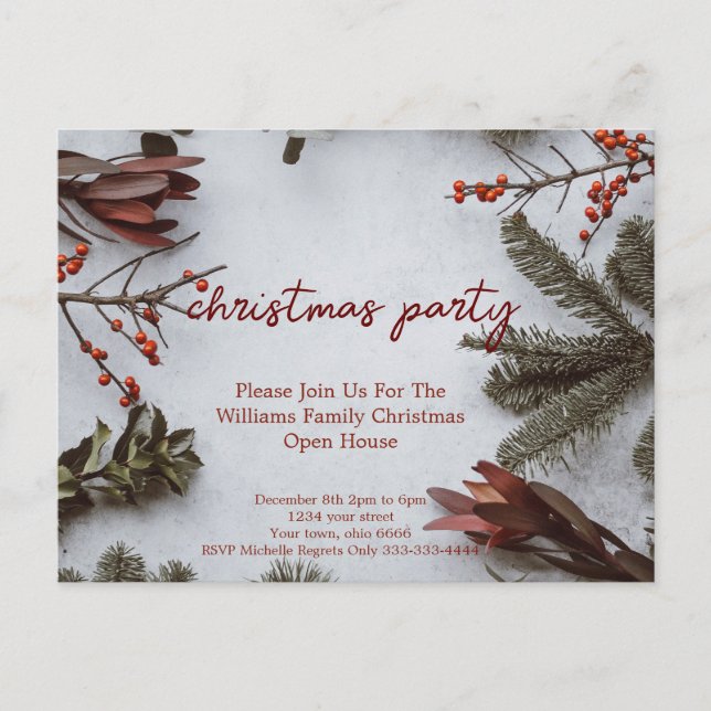 Vykortsinbjudningar party vykort (Framsida)