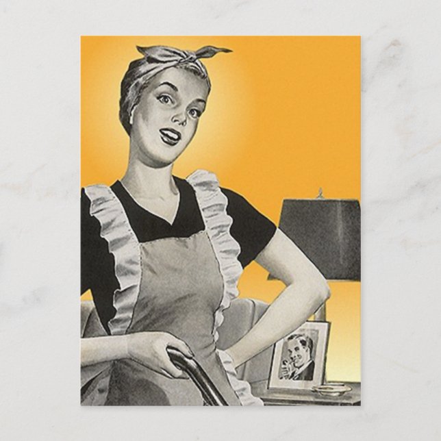 Vykortsreklam och annonsering för Städning av hus Vykort (Framsida)