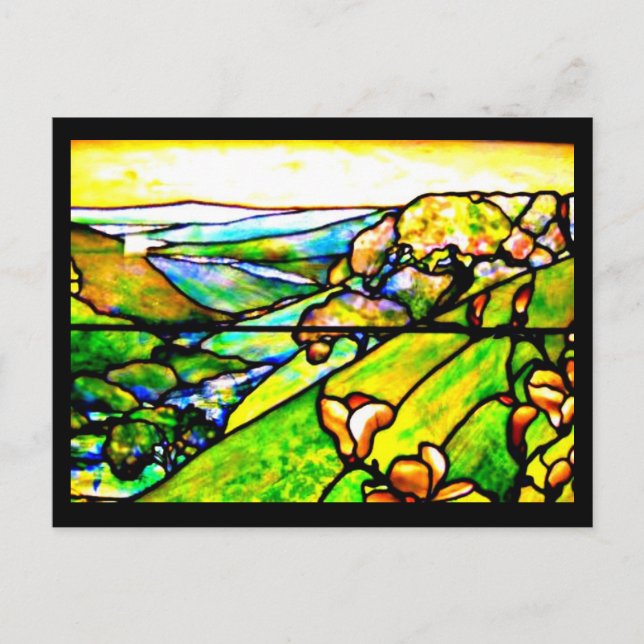 Vykortstensat glas-Louis Tiffany 5 Vykort (Framsida)