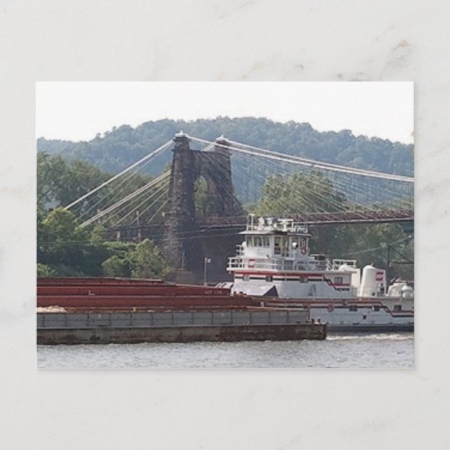 Vykortvykort som rullar, West Virginia WV Vykort (Framsida)