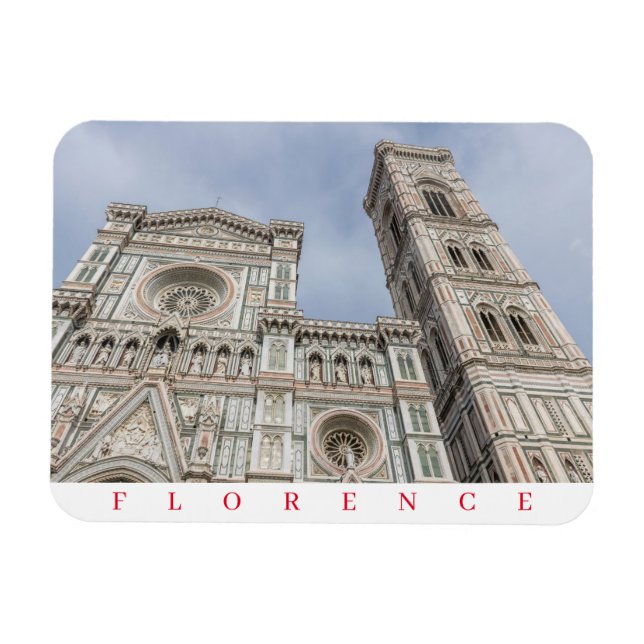 Vymagnet Florence Cathedral och Campanile Magnet (Horisontell)